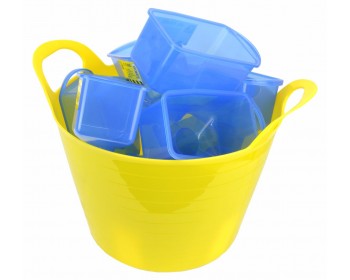 Bucket of 6in x 4in Rectangular Oil Funnels